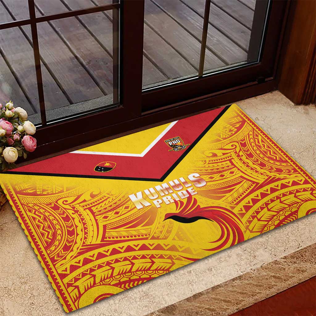 Papua New Guinea Rugby Rubber Doormat Kumul Pride Go Champions LT05 - Polynesian Pride