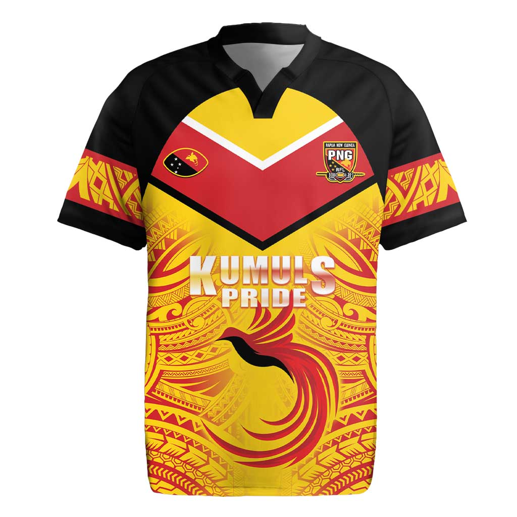 Papua New Guinea Rugby Custom Rugby Jersey Kumul Pride Go Champions LT05 Yellow - Polynesian Pride