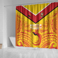 Papua New Guinea Rugby Shower Curtain Kumul Pride Go Champions LT05 - Polynesian Pride