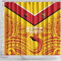 Papua New Guinea Rugby Shower Curtain Kumul Pride Go Champions LT05 - Polynesian Pride