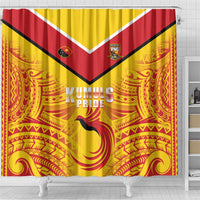 Papua New Guinea Rugby Shower Curtain Kumul Pride Go Champions LT05 - Polynesian Pride