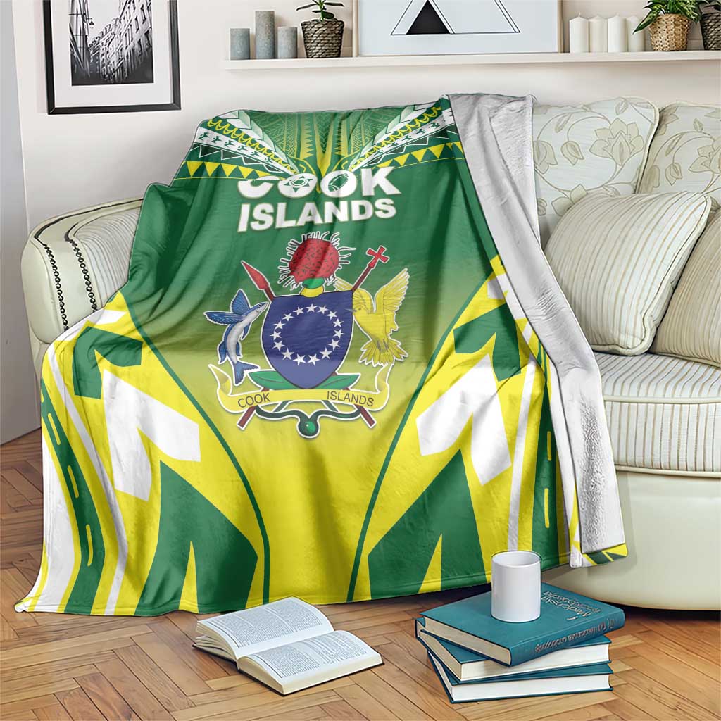 Cook Islands Rugby Blanket The Kukis Go Champions LT05 Green - Polynesian Pride