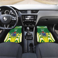 Cook Islands Rugby Car Mats The Kukis Go Champions LT05 Set 2pcs - Front Green - Polynesian Pride