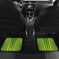 Cook Islands Rugby Car Mats The Kukis Go Champions LT05 Set 2pcs - Back Green - Polynesian Pride