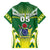 Cook Islands Rugby Custom Family Matching Off Shoulder Short Dress and Hawaiian Shirt The Kukis Go Champions