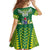 Cook Islands Rugby Custom Family Matching Short Sleeve Bodycon Dress and Hawaiian Shirt The Kukis Go Champions