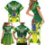 Cook Islands Rugby Custom Family Matching Short Sleeve Bodycon Dress and Hawaiian Shirt The Kukis Go Champions