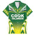 Cook Islands Rugby Custom Family Matching Short Sleeve Bodycon Dress and Hawaiian Shirt The Kukis Go Champions