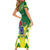 Cook Islands Rugby Custom Family Matching Short Sleeve Bodycon Dress and Hawaiian Shirt The Kukis Go Champions