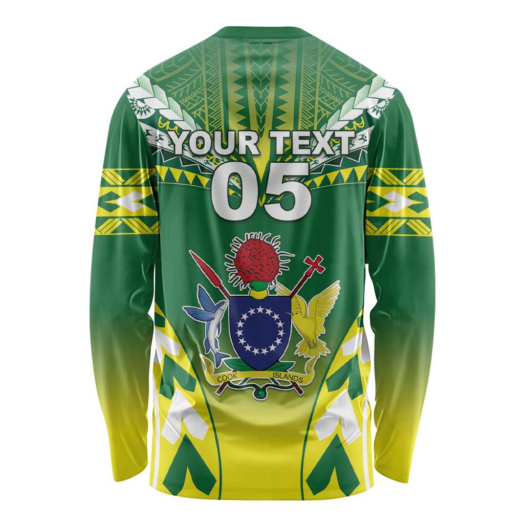 Cook Islands Rugby Custom Long Sleeve Shirt The Kukis Go Champions LT05 - Polynesian Pride
