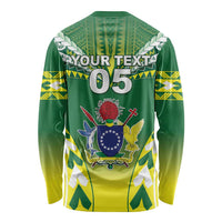 Cook Islands Rugby Custom Long Sleeve Shirt The Kukis Go Champions LT05 - Polynesian Pride