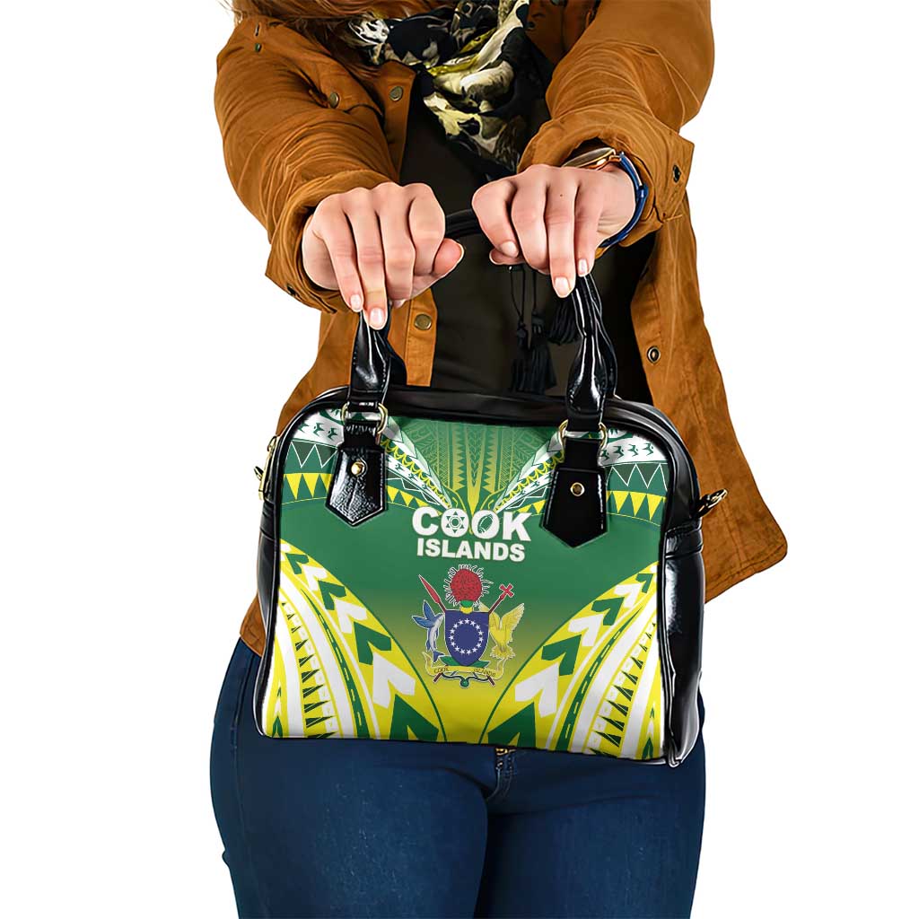 Cook Islands Rugby Shoulder Handbag The Kukis Go Champions LT05 One Size Green - Polynesian Pride