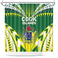 Cook Islands Rugby Shower Curtain The Kukis Go Champions LT05 Green - Polynesian Pride