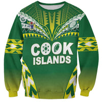 Cook Islands Rugby Custom Sweatshirt The Kukis Go Champions LT05 Unisex Green - Polynesian Pride