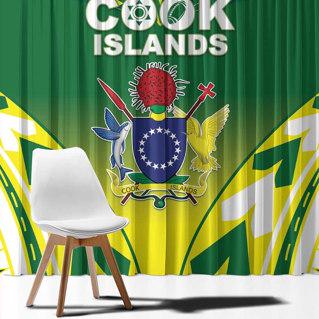 Cook Islands Rugby Window Curtain The Kukis Go Champions LT05 - Polynesian Pride
