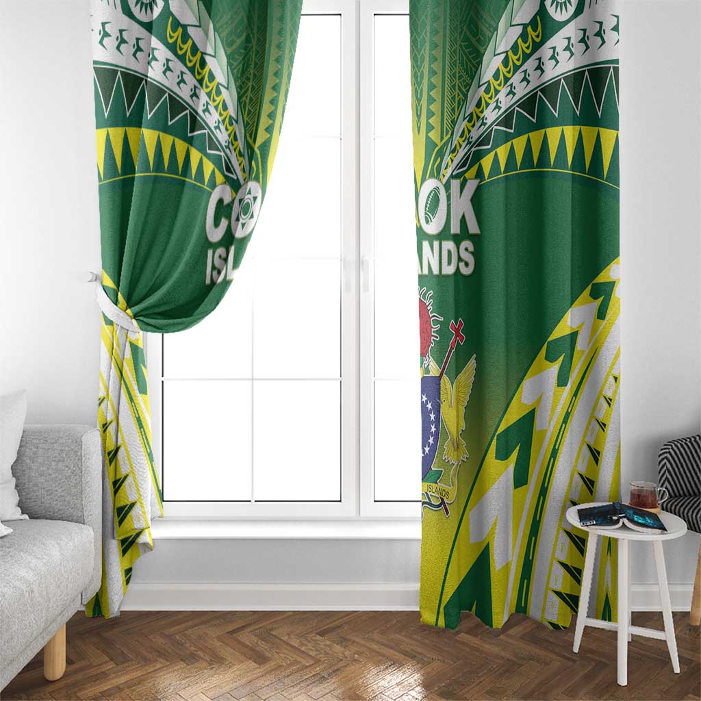 Cook Islands Rugby Window Curtain The Kukis Go Champions LT05 - Polynesian Pride
