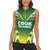 Cook Islands Rugby Custom Women Sleeveless Polo Shirt The Kukis Go Champions