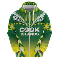 Cook Islands Rugby Custom Zip Hoodie The Kukis Go Champions LT05 - Polynesian Pride