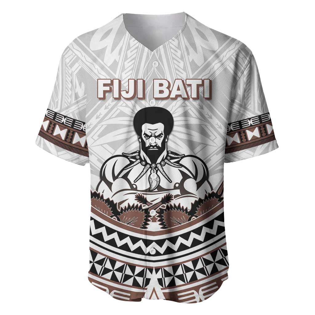Fiji Rugby Custom Baseball Jersey Fijian Bati Go Champions LT05 White - Polynesian Pride