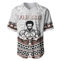 Fiji Rugby Custom Baseball Jersey Fijian Bati Go Champions LT05 White - Polynesian Pride