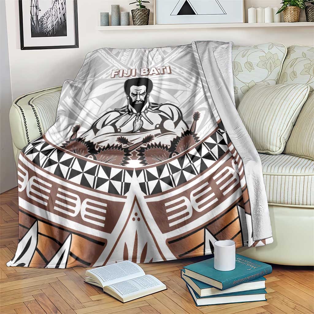 Fiji Rugby Blanket Fijian Bati Go Champions LT05 White - Polynesian Pride