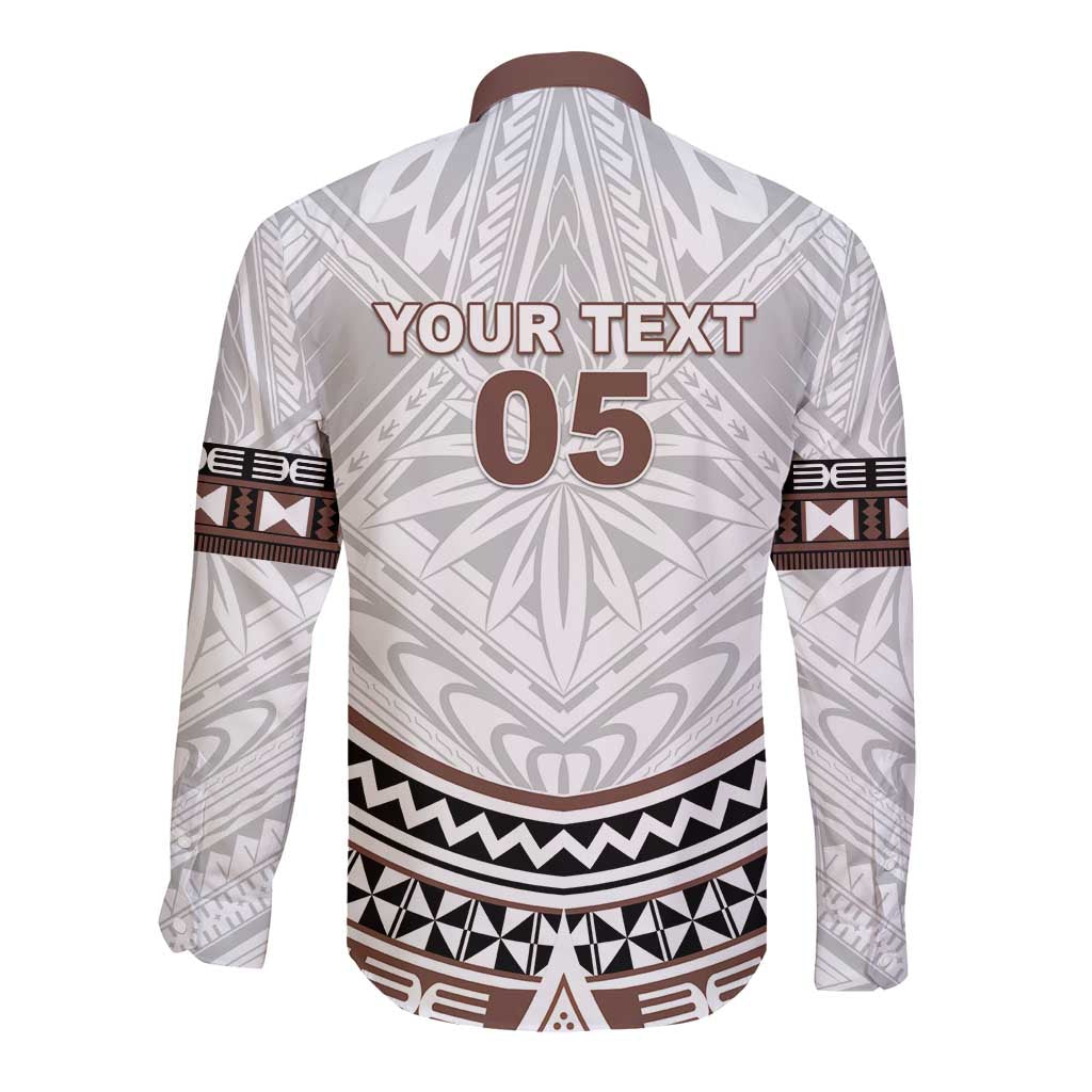 Fiji Rugby Custom Long Sleeve Button Shirt Fijian Bati Go Champions LT05 - Polynesian Pride