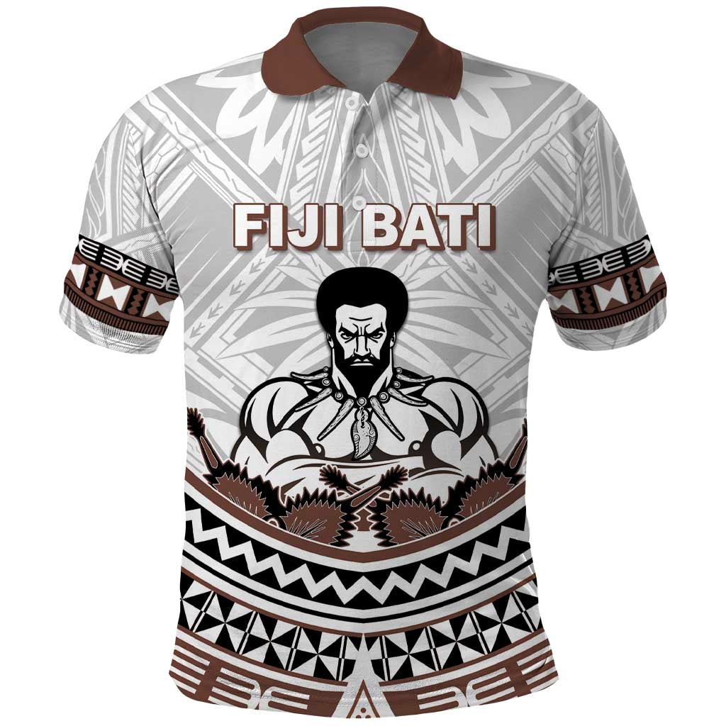 Fiji Rugby Custom Polo Shirt Fijian Bati Go Champions LT05 White - Polynesian Pride