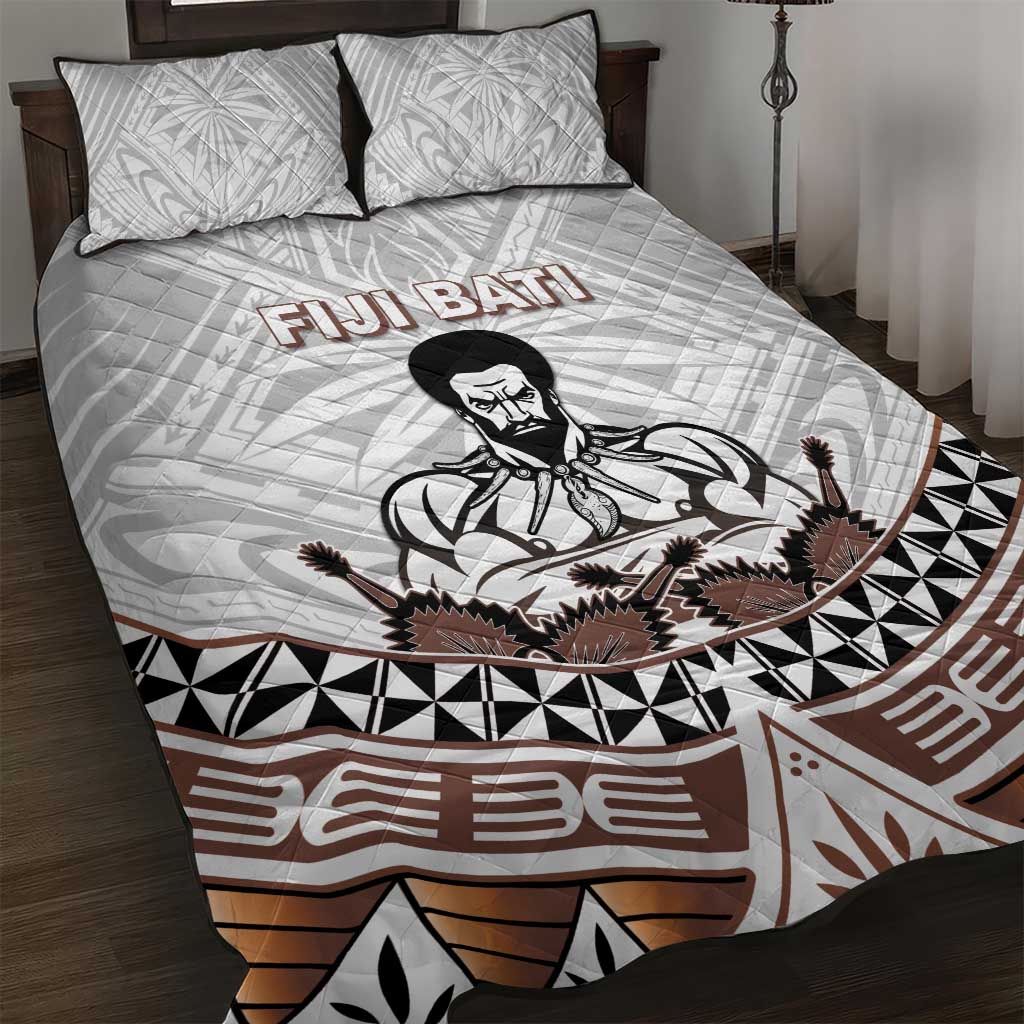 Fiji Rugby Quilt Bed Set Fijian Bati Go Champions LT05 White - Polynesian Pride