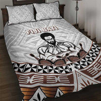 Fiji Rugby Quilt Bed Set Fijian Bati Go Champions LT05 White - Polynesian Pride