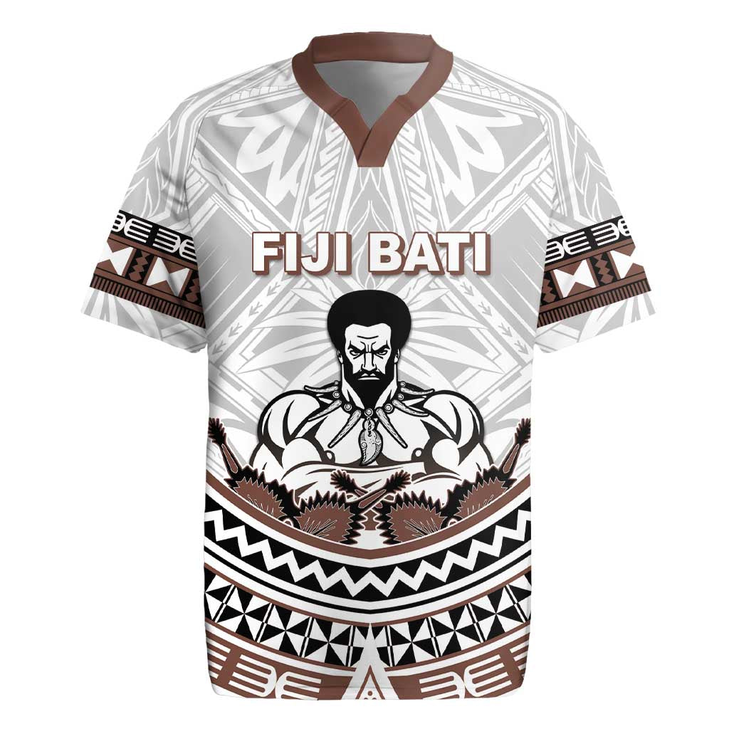 Fiji Rugby Custom Rugby Jersey Fijian Bati Go Champions LT05 White - Polynesian Pride