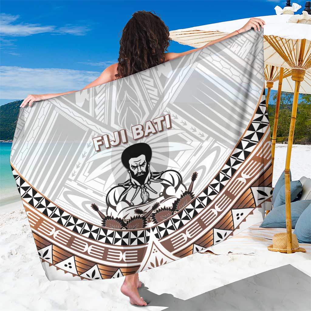 Fiji Rugby Sarong Fijian Bati Go Champions LT05 One Size 44 x 66 inches White - Polynesian Pride
