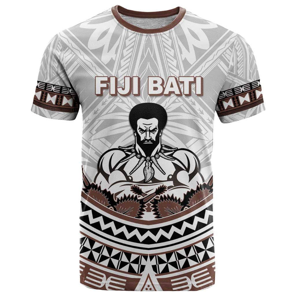 Fiji Rugby Custom T Shirt Fijian Bati Go Champions LT05 White - Polynesian Pride