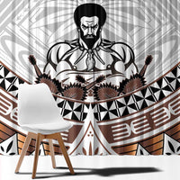 Fiji Rugby Window Curtain Fijian Bati Go Champions LT05 - Polynesian Pride