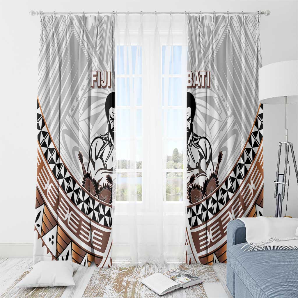 Fiji Rugby Window Curtain Fijian Bati Go Champions LT05 - Polynesian Pride