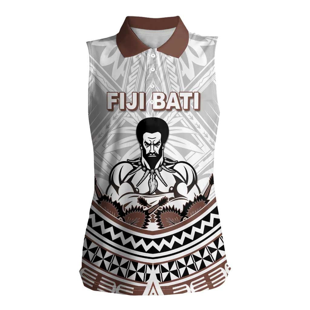 Fiji Rugby Custom Women Sleeveless Polo Shirt Fijian Bati Go Champions