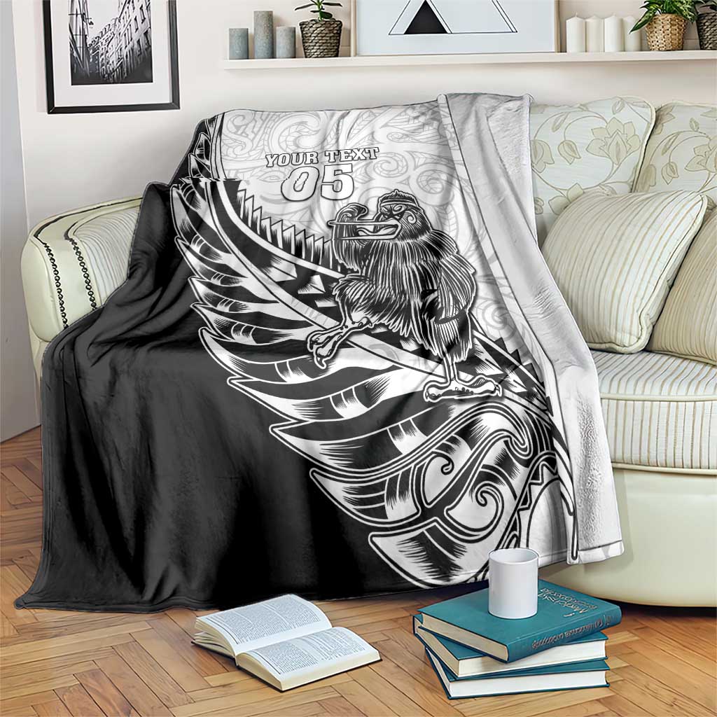 New Zealand Kiwi Rugby Custom Blanket Go Champions Maori Pattern LT05 White - Polynesian Pride