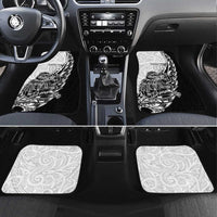 New Zealand Kiwi Rugby Custom Car Mats Go Champions Maori Pattern LT05 Set 4pcs White - Polynesian Pride