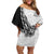 New Zealand Kiwi Rugby Custom Family Matching Off Shoulder Short Dress and Hawaiian Shirt Go Champions Maori Pattern