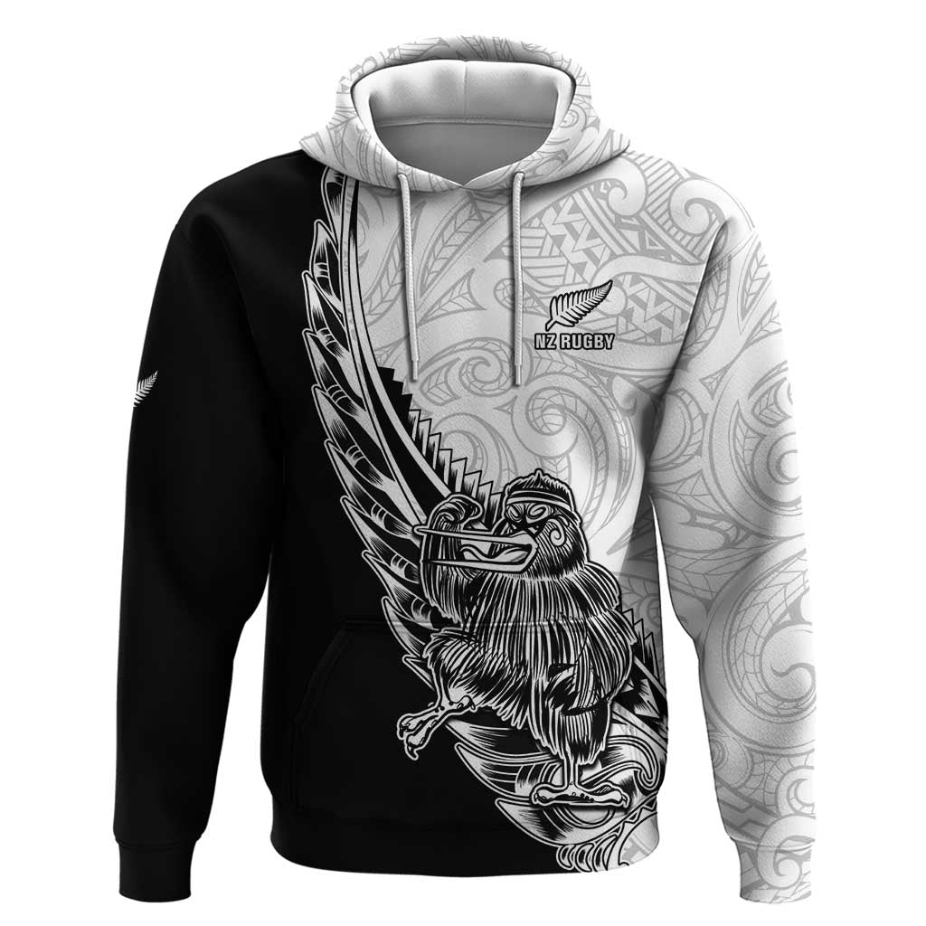 New Zealand Kiwi Rugby Custom Hoodie Go Champions Maori Pattern LT05 Pullover Hoodie White - Polynesian Pride