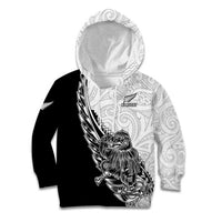 New Zealand Kiwi Rugby Custom Kid Hoodie Go Champions Maori Pattern LT05 Hoodie White - Polynesian Pride