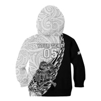 New Zealand Kiwi Rugby Custom Kid Hoodie Go Champions Maori Pattern LT05 - Polynesian Pride