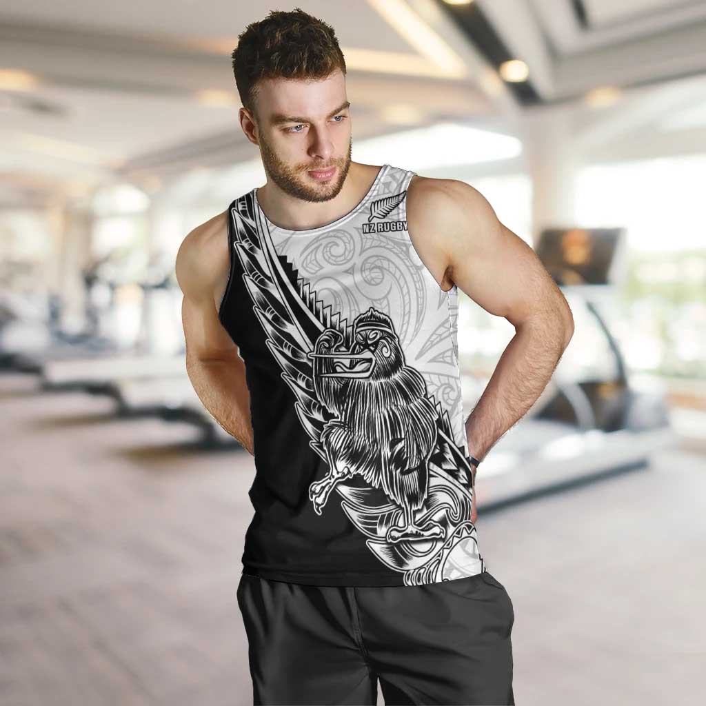 New Zealand Kiwi Rugby Custom Men Tank Top Go Champions Maori Pattern LT05 White - Polynesian Pride