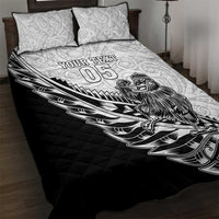 New Zealand Kiwi Rugby Custom Quilt Bed Set Go Champions Maori Pattern LT05 White - Polynesian Pride