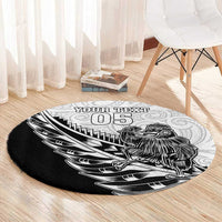 New Zealand Kiwi Rugby Custom Round Carpet Go Champions Maori Pattern LT05 - Polynesian Pride