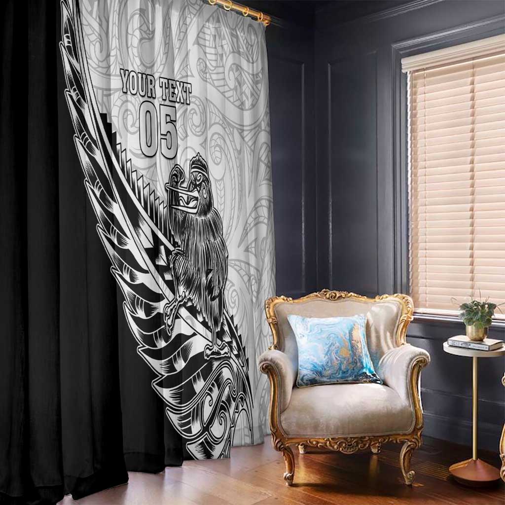 New Zealand Kiwi Rugby Custom Window Curtain Go Champions Maori Pattern LT05 - Polynesian Pride