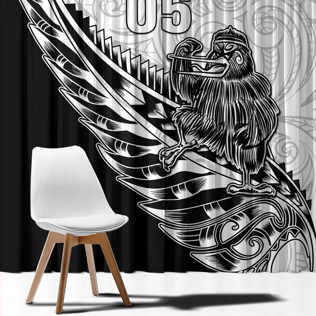 New Zealand Kiwi Rugby Custom Window Curtain Go Champions Maori Pattern LT05 - Polynesian Pride