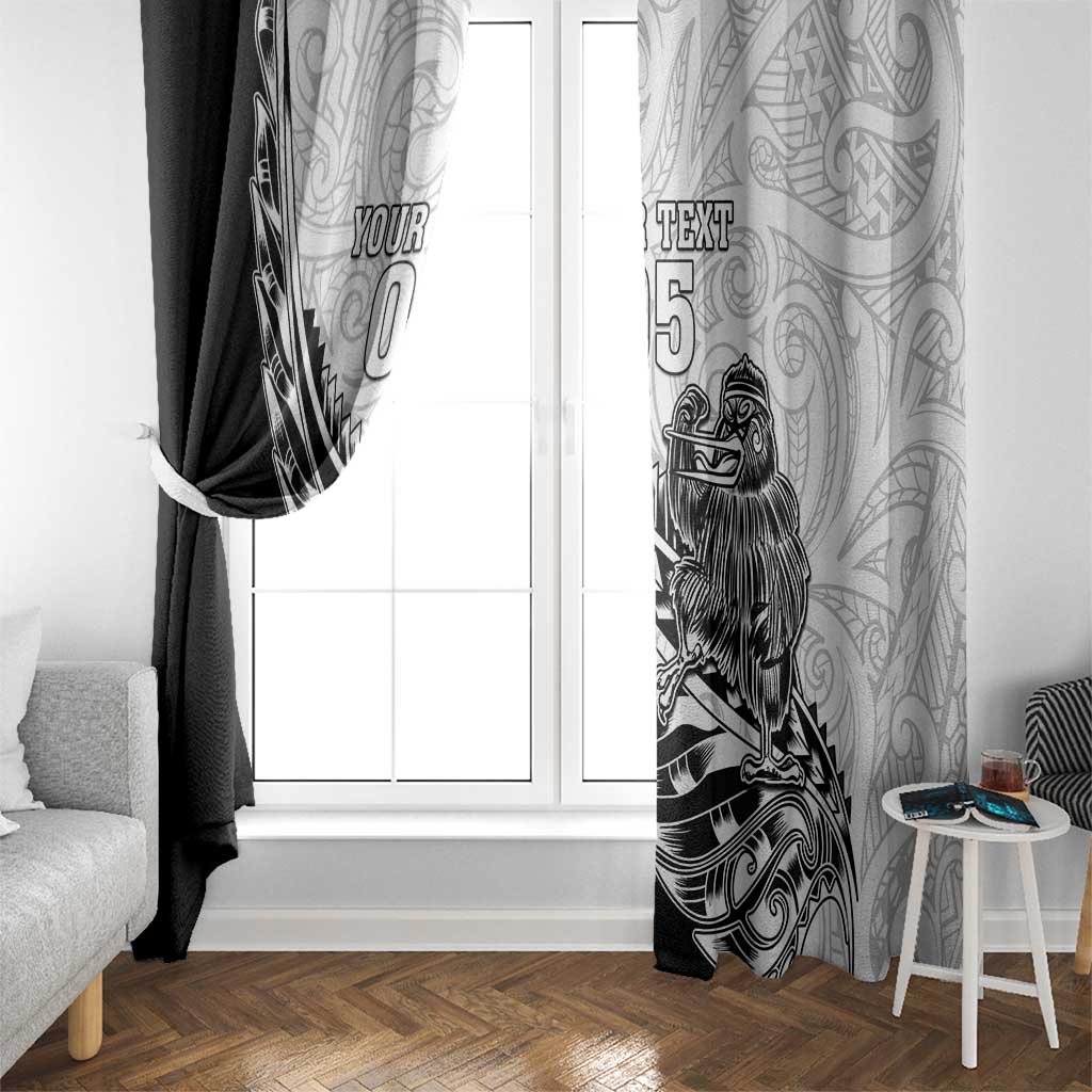 New Zealand Kiwi Rugby Custom Window Curtain Go Champions Maori Pattern LT05 - Polynesian Pride