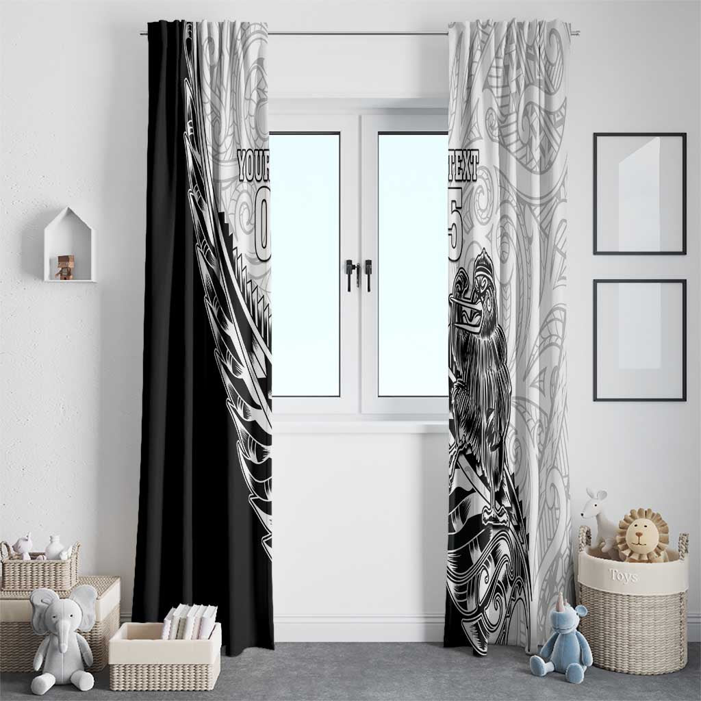 New Zealand Kiwi Rugby Custom Window Curtain Go Champions Maori Pattern LT05 - Polynesian Pride