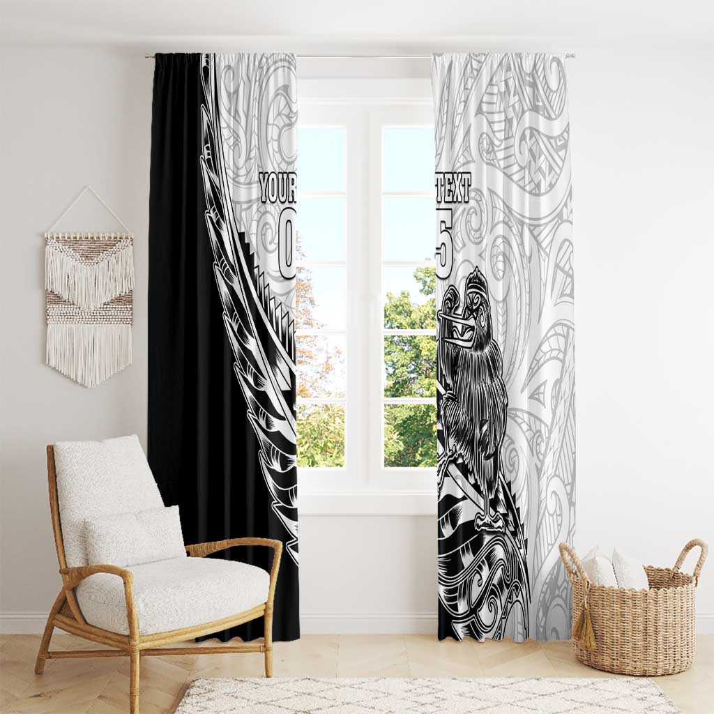New Zealand Kiwi Rugby Custom Window Curtain Go Champions Maori Pattern LT05 - Polynesian Pride