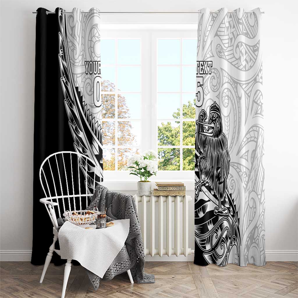 New Zealand Kiwi Rugby Custom Window Curtain Go Champions Maori Pattern LT05 - Polynesian Pride